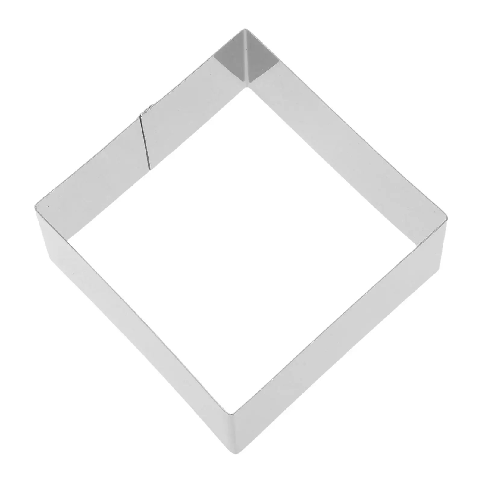 

Square Stainless Steel Cake Mould Non Stick Easy Storage DIY Baking Pastry Mousse Ring Mold Silver Pan Oven Safe