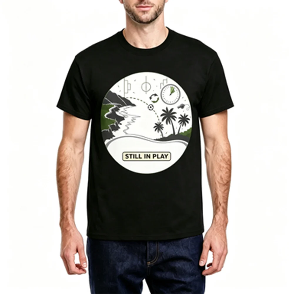 Men's Casual Soccer Print T Shirt Cotton Crew Neck Short Sleeve Extra Time Watch Party Tee