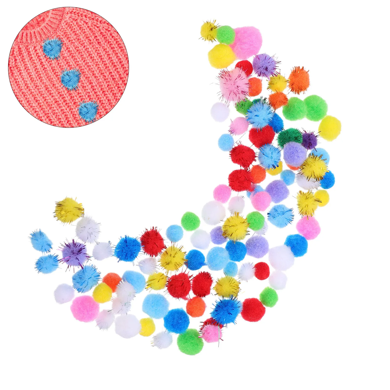 

400 шт. разноцветных помпонов для поделок, маленькие шарики для рукоделия, оптовые товары для класса, материалы для DIY, изготовления праздничных венков, декора для вечеринок