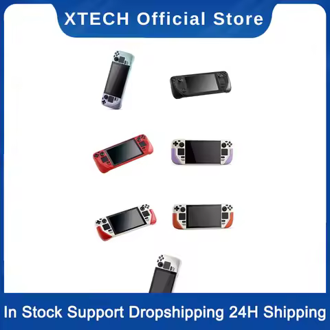 XTECH Protective Case For Steam Deck Cowhide Full Wrap Host Protective Grip Non-Slip Cover Hard Shell Bracket