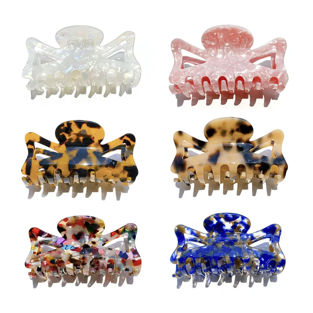 2020 New Acetate Claw Clip for Women Tough Hair Claw Large Size Hair Clip Crab Hair Styling Barrettes for Hair Accessories