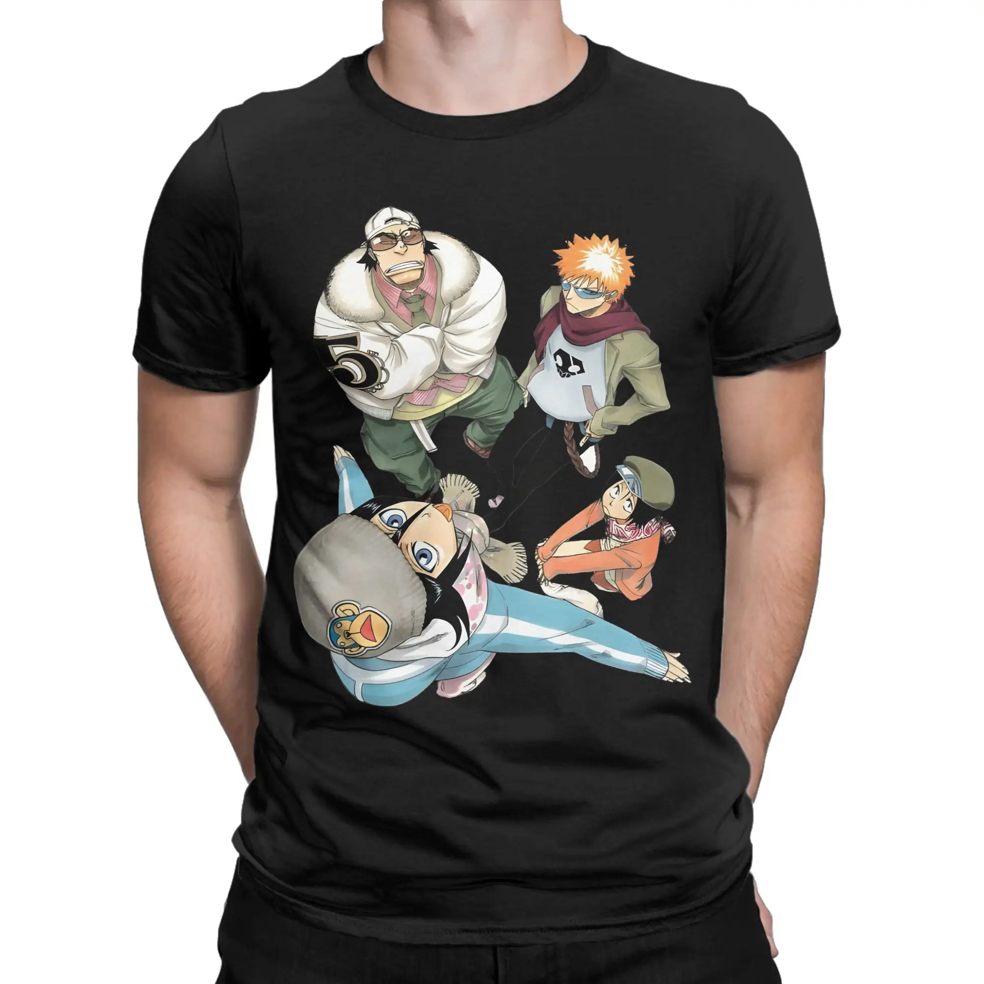 Ichigo Rukia Kuchiki Renji Abarai Uryu Ishida Men Women T Shirt Bleaches Anime Humor Tees T-Shirt 100% Cotton New Arrival Tops