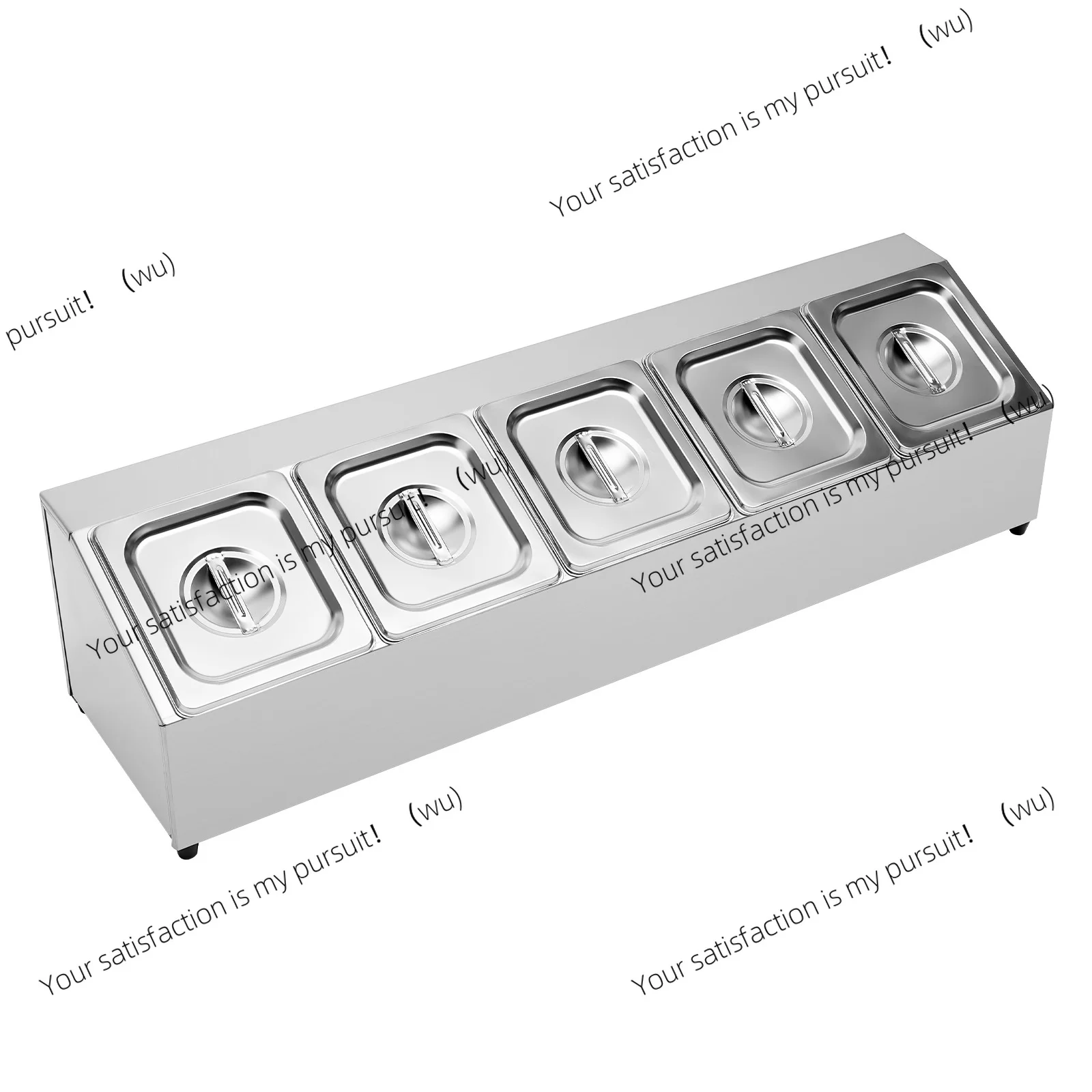Seasoning rack, stainless steel 5 containers, countertop tilt rack for spice jams