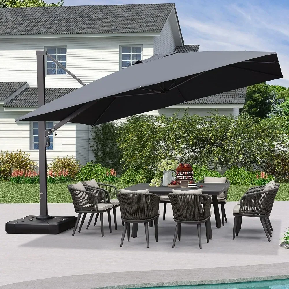 Sunshade Umbrella, Outdoor Umbrella Offset 360-degree Rotation, Patio Cantilever Umbrella, 12 FT Patio Shade Umbrella