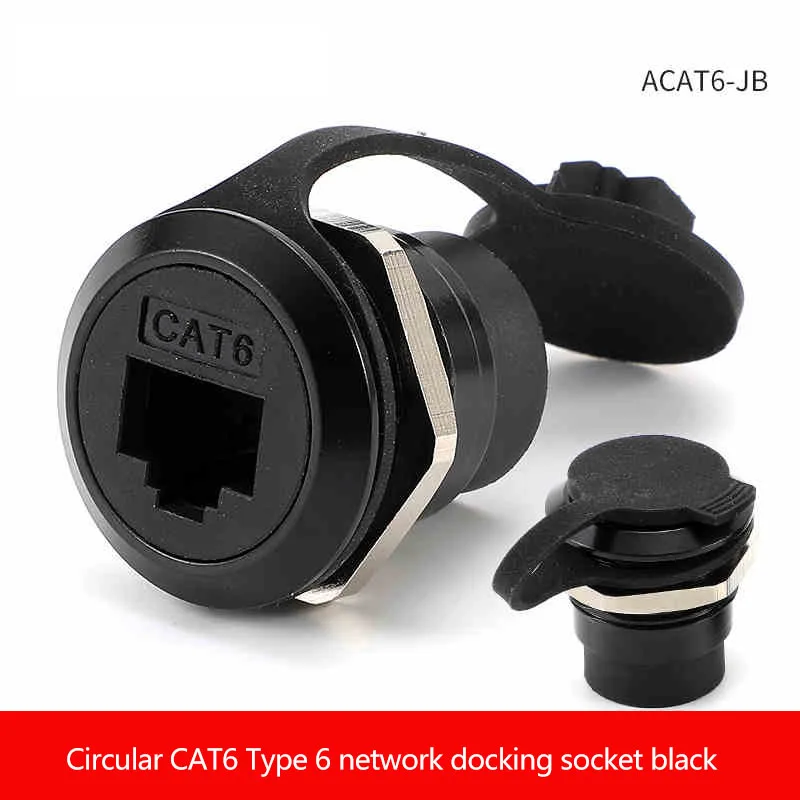 

1-10 Pcs RJ45 Network Connetor CAT5E CAT6 CAT6A Gigabit 10GE Round DType Crimping Docking Base CAT3 RJ11 4 Core Telephone Socket