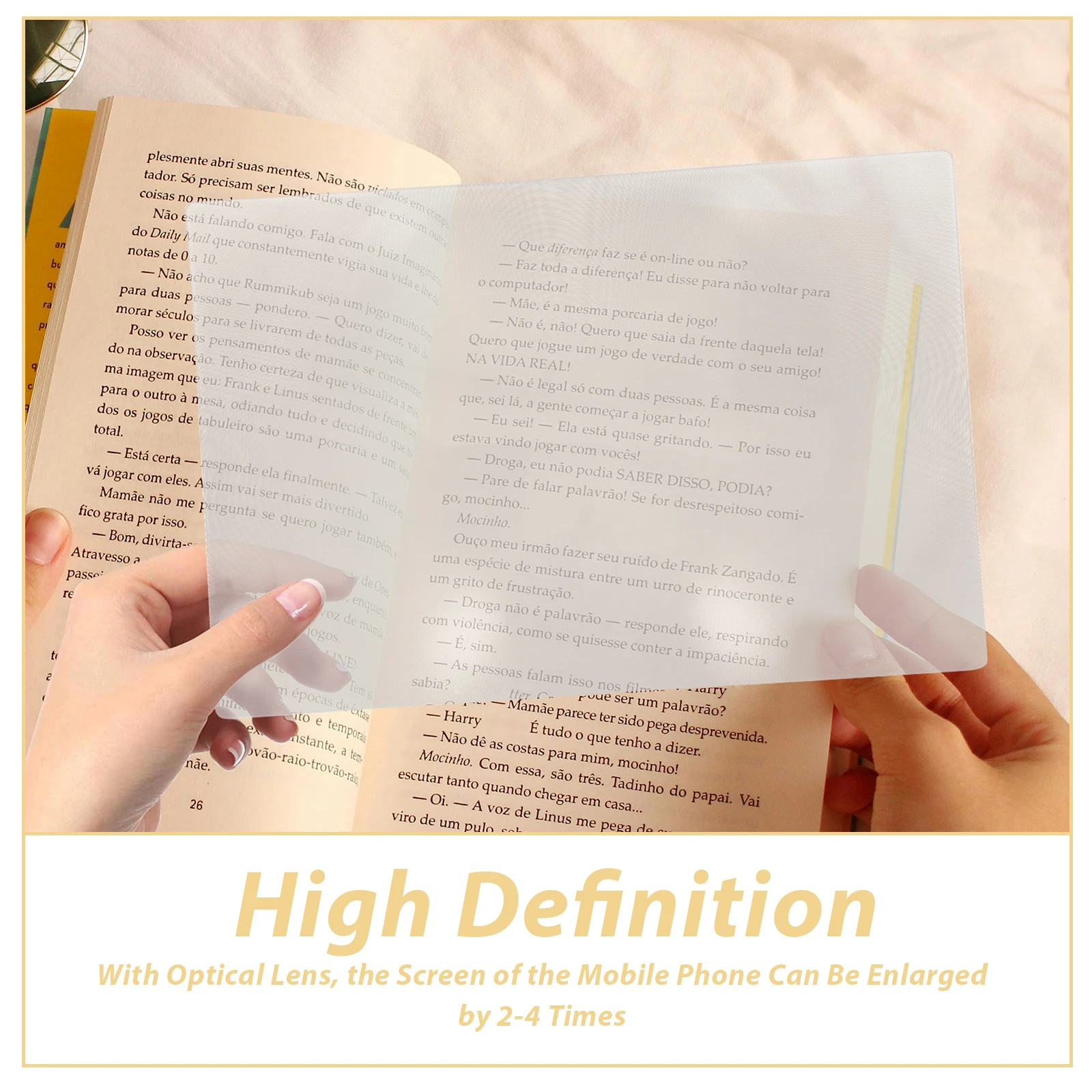 

Rectangle Reading Magnifiers for Seniors PVC Page Magnifying Glasses Bookmark Ultra Thin Portable Practical Durable Long Use