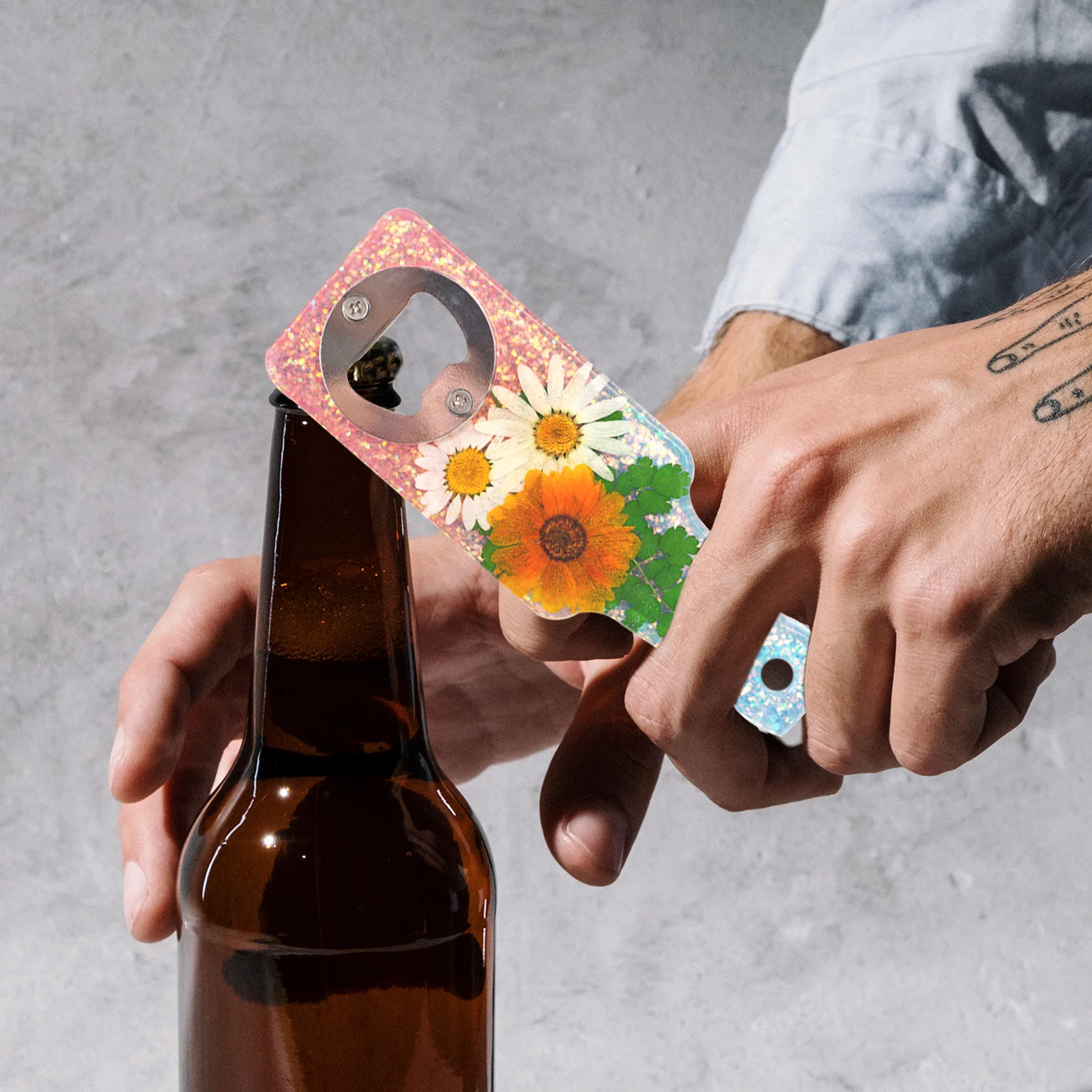 

1Pcs DIY Epoxy Mold 10 Screws 5 Bottle Opener Rings Screwdriver Safe Resistant Deformation Perfect for Crafts