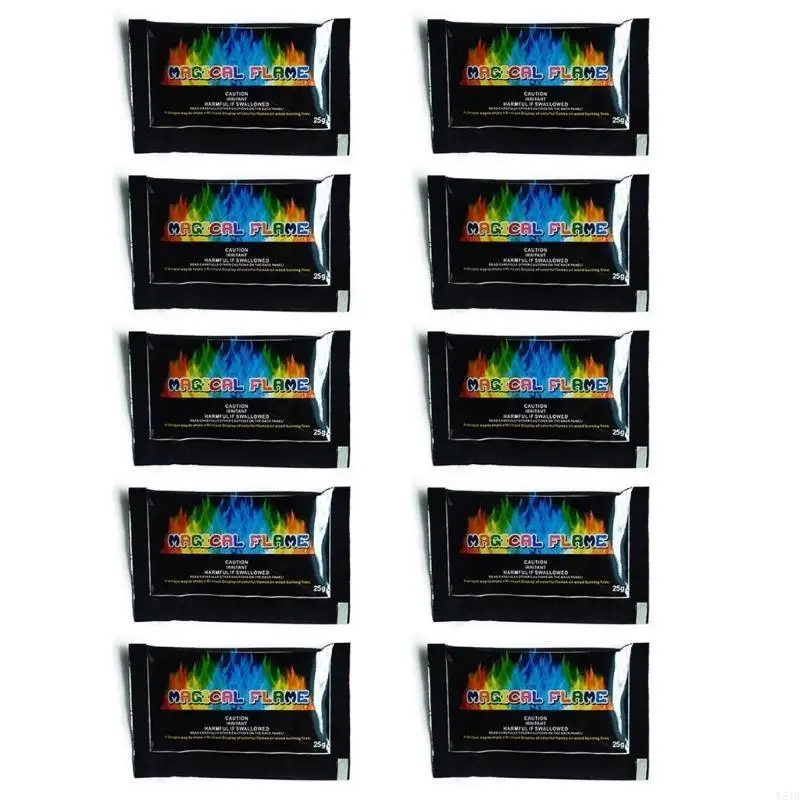 

Y51b 10pack Изменение пламенного порошка волшебное пожарный порошок наружный кемпинг костра сахет