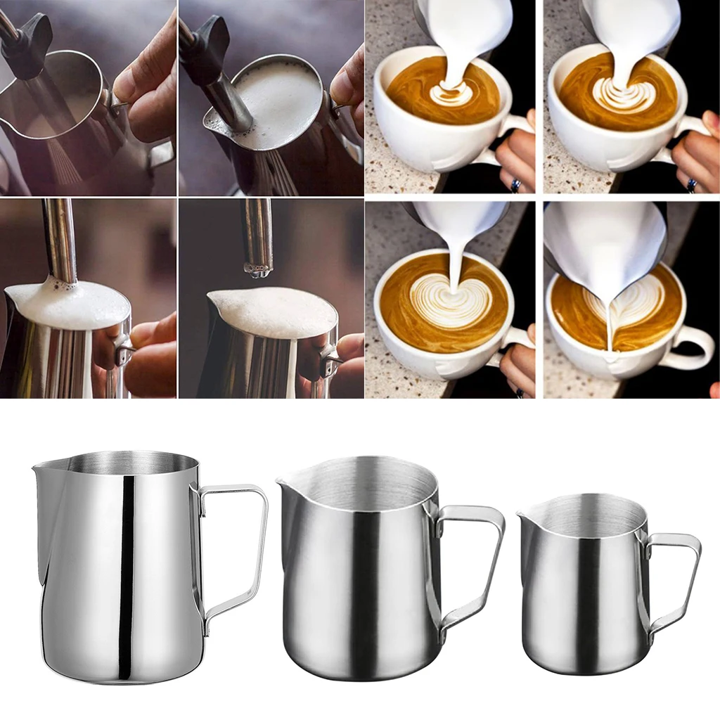 Stainless Steel Milk Jug Cup Frother Coffee Latte Art Espresso Cappuccino Maker Milk Foamer Pitcher 100/150/200ml