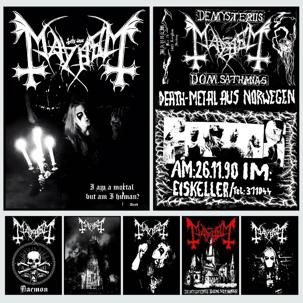 

M-MayhemS Band Poster HD posters for home living room bar office decoration sticky, waterproof