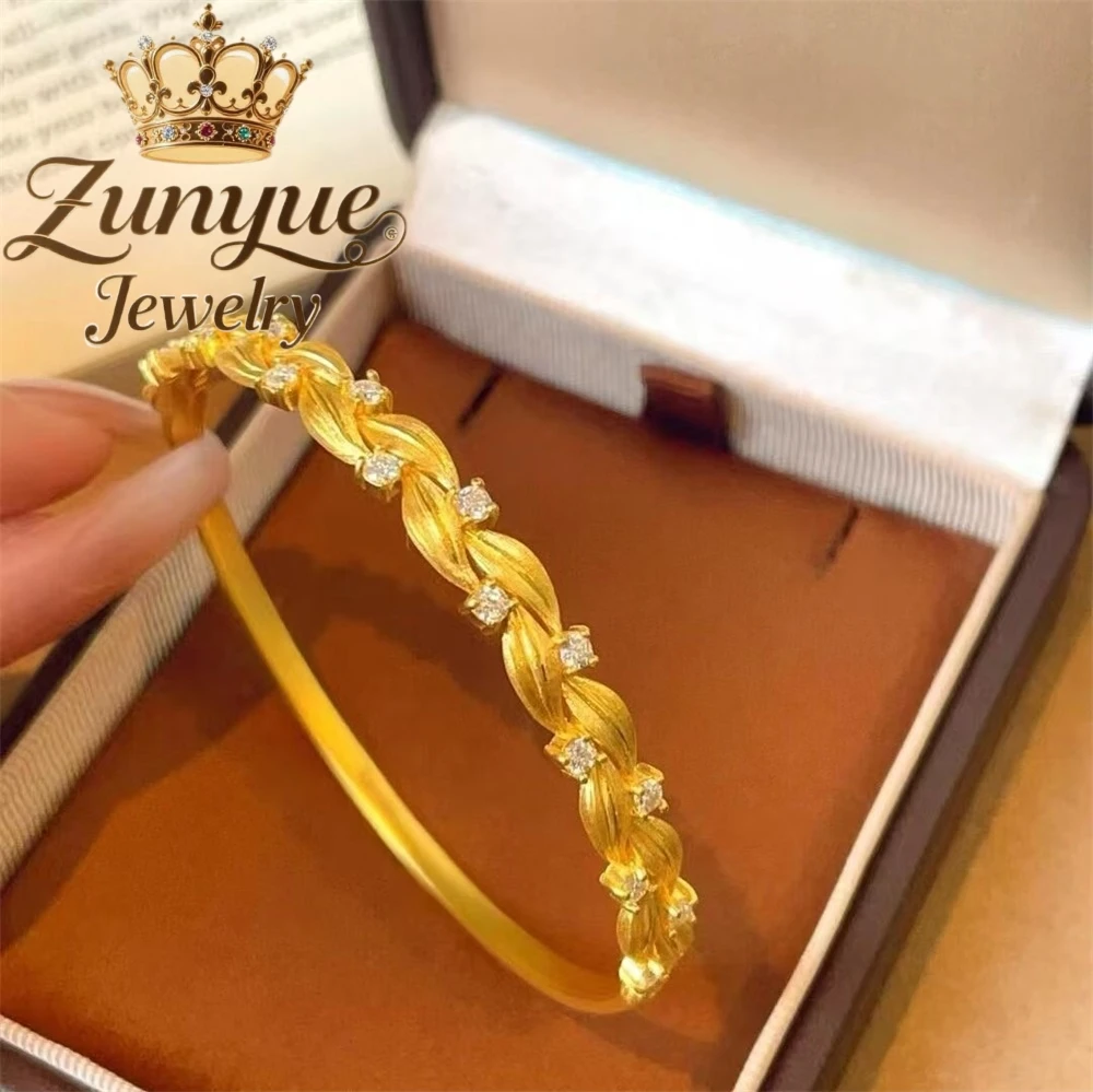 

Sandgold Bracelet With Vines Entwined And Brushed Wheat Ears Is Of High Quality Fashion Jewelry Best Selling Exquisite Charms