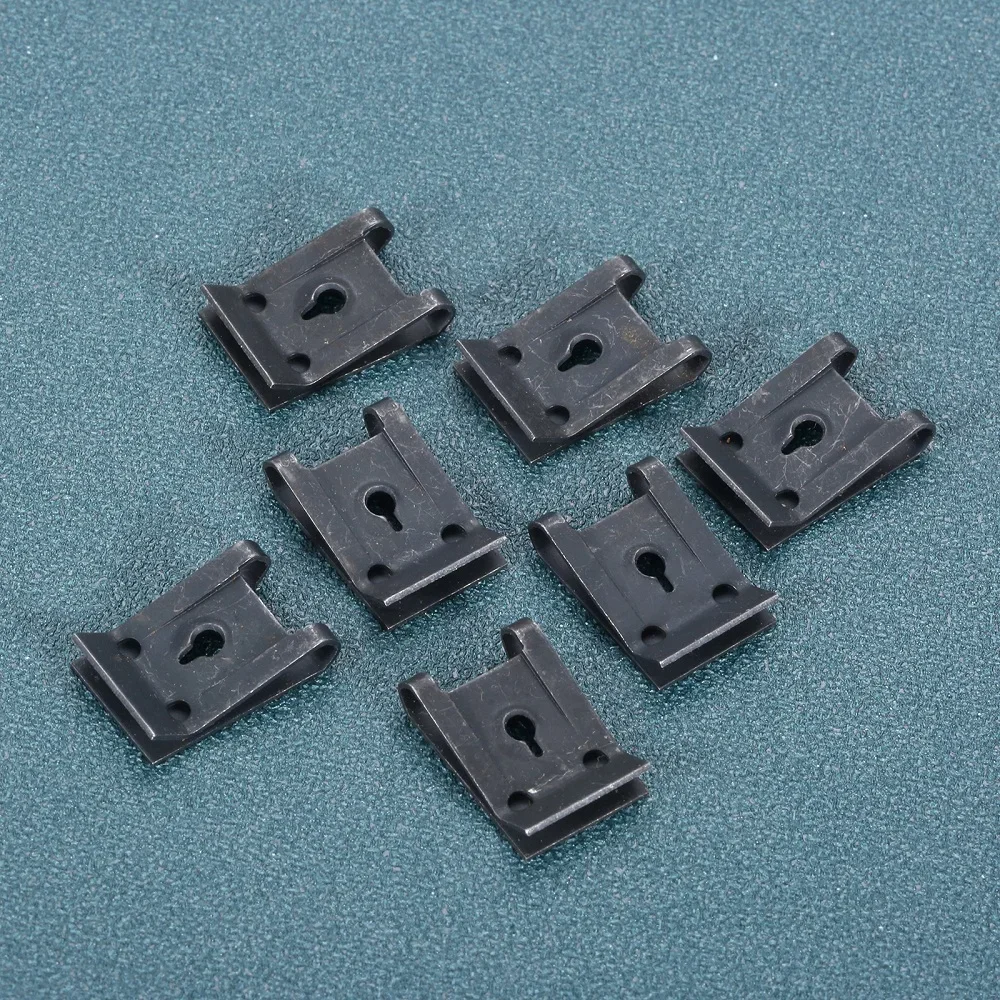 20Pcs Car Fastener Clip Automobile Engine Fender Bumper Guard Auto Door U Type Screw Base Clips Nut Mounting Fastener Clamp Clip