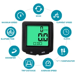 1PC  Bike Computer LCD Digital Bicycle Odometer Speedometer Sensors Multifunction Computer Bike Accessories Wateproof