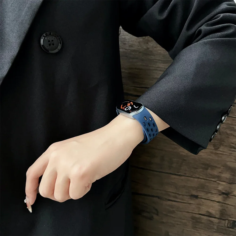 ソフトシリコンストラップ Xiaomi Mi Band 9/8コレアブレスレット手首Miband 8スポーツ防水交換用ストラップXiaomi Band 9用