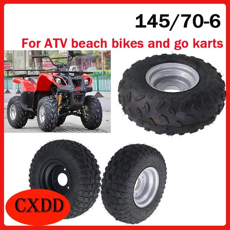 

Шина 145/70-6 (145x70-6) для 6-дюймовых колес, 3 болта, для картинга, квадроциклов, UTV, внедорожных тележек
