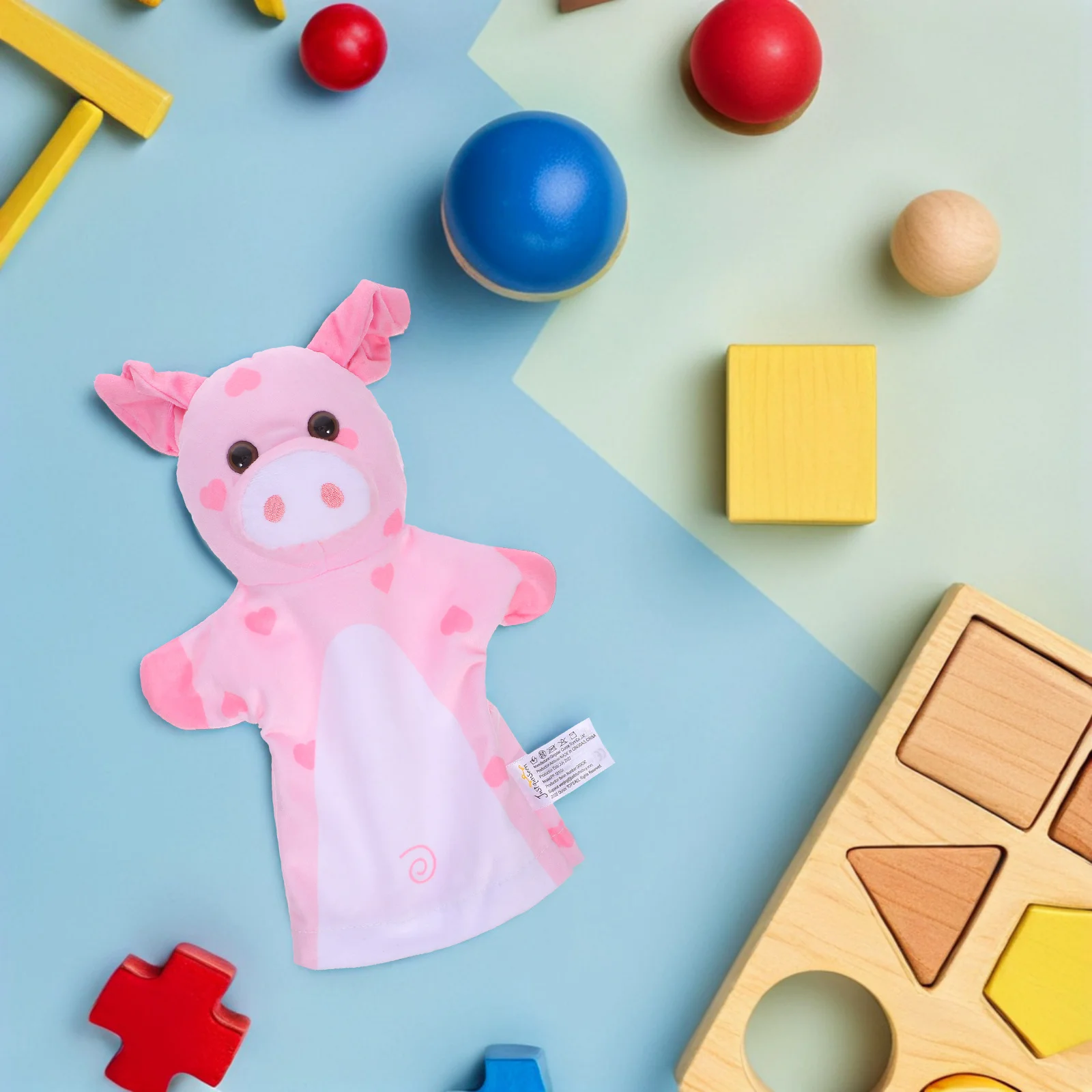 Marionnette à main en forme d'animal de ferme, cochon mignon interactif, jeu de rôle doux pour les fournitures de classe préscolaire et les enfants