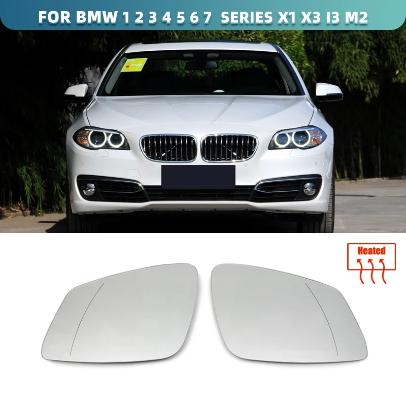 Left&Right Side Heated Wing Mirror Glass Wide Angle Rearview Mirror for BMW E84 F48 F20 F21 F40 F22 F23 F30 F31 F34 F10 F07