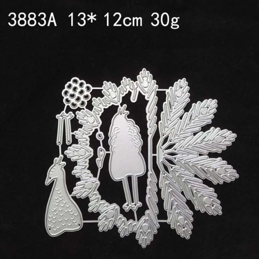 Peacock Feather Metal Cutting Dies for DIY Scrapbooking Album Paper Cards Decorative Crafts Embossing Die Cuts