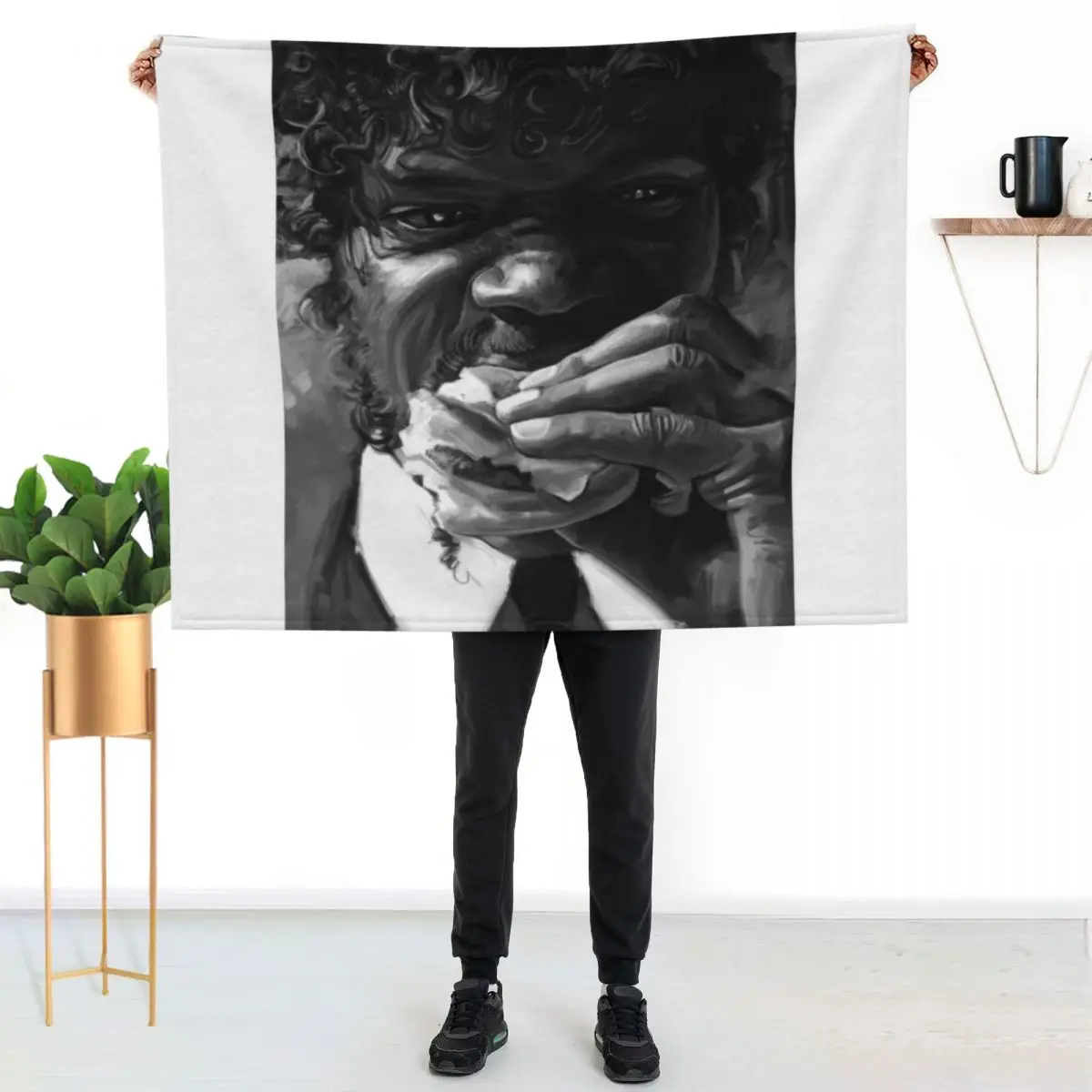 Samuel L. Jackson Throw Blanket Soft Warm Blanket Gift for Grandparents