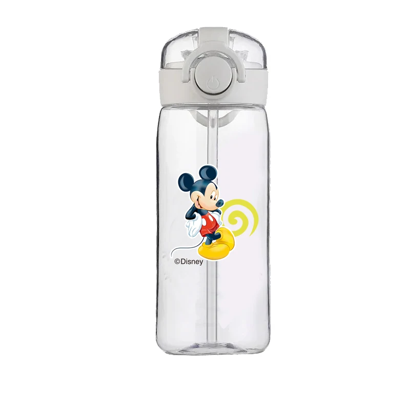 Disney-taza de paja de dibujos animados para niños y niñas, vaso de agua de Mickey Mouse y Minnie Mouse, resistente a caídas, bonito y portátil, nuevo, Verano