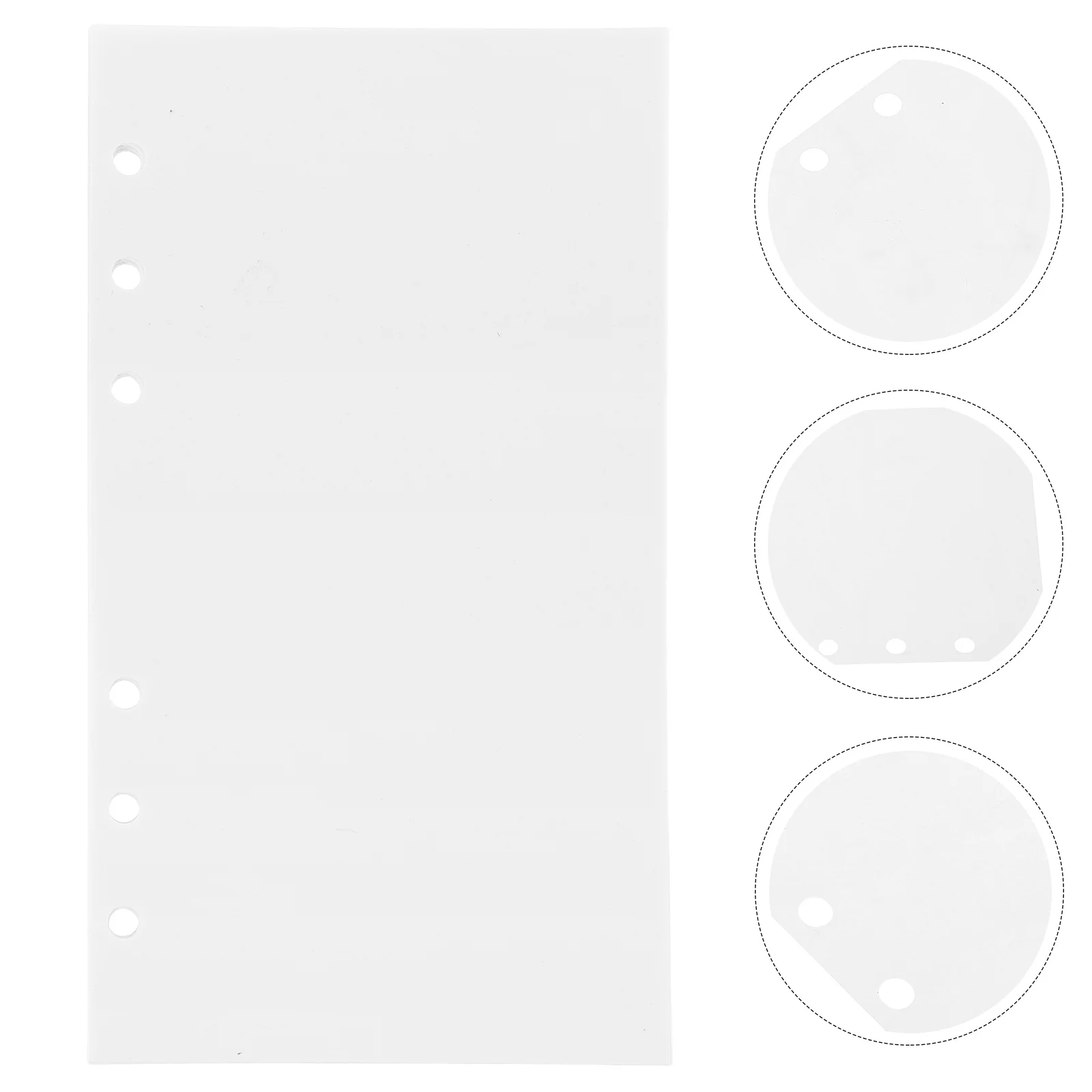 

A6 6-Ring Sticker Collecting Refill Sheets Blank Reusable Release Paper Pages Double-Side Insert For Sticker Album Binder