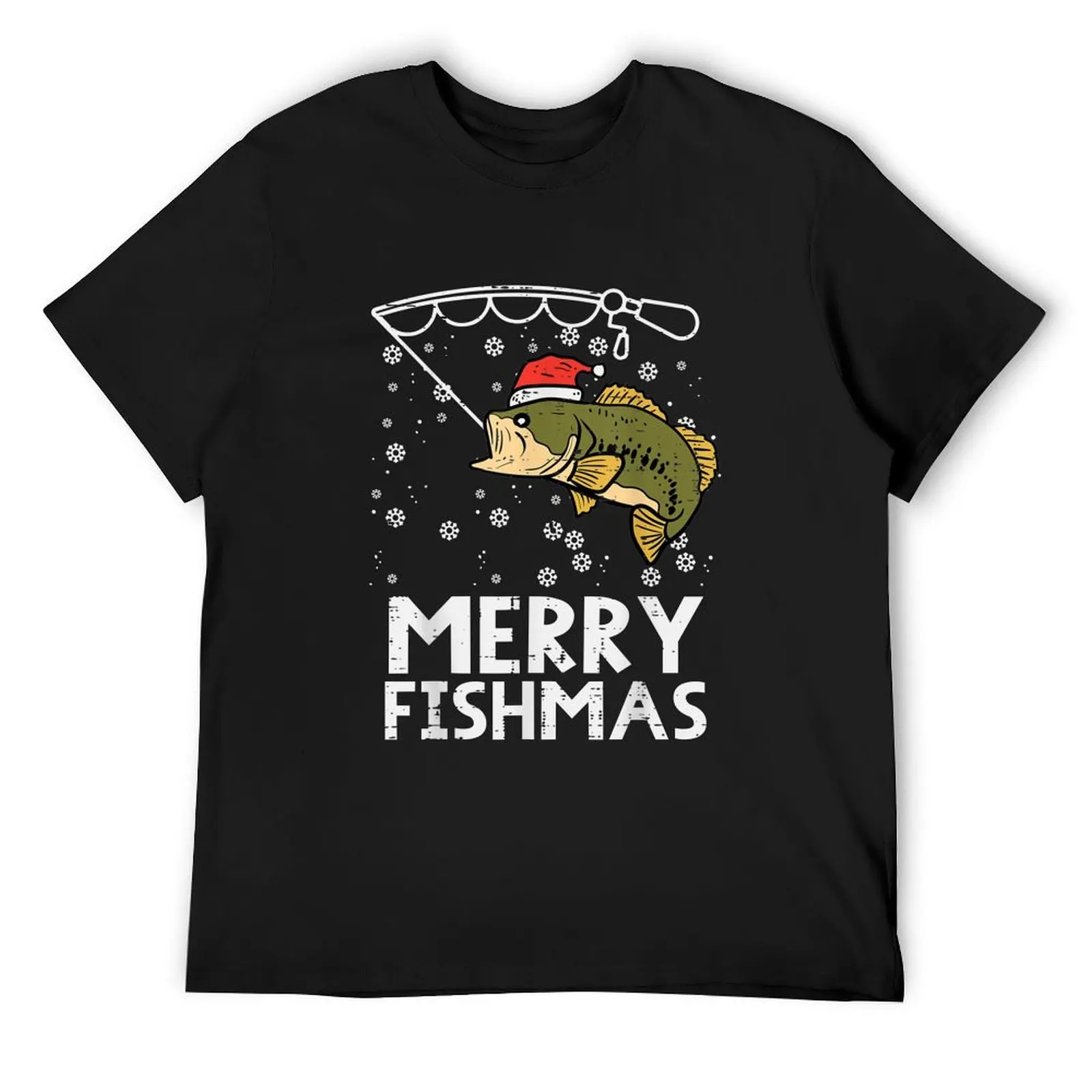 

Merry Fishmas Fish Fishing Xmas PJs Christmas Pajama Dad Men T-Shirt funny costumes tees Short sleeve tee men