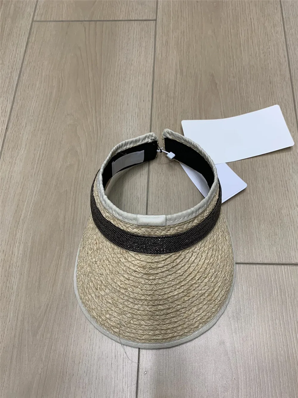 Summer B*C Women's Sun Hat Hollow Top Bead Chain Sun Protection Hat Female Vacation Beac Straw Hat High Quality