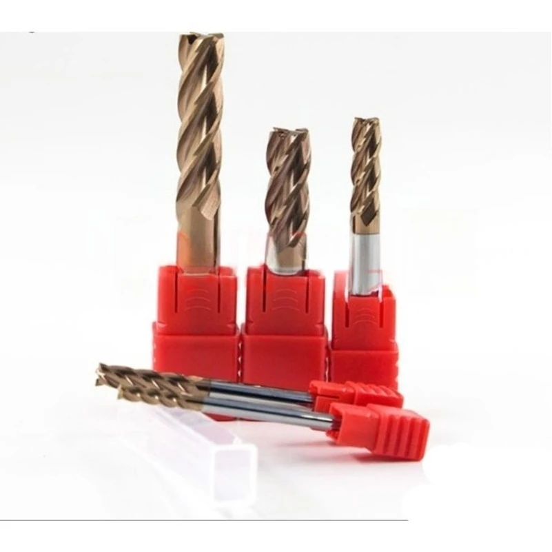 60 Degree Lengthened Tungsten Steel End Mill 4-edge Four-edge Alloy Coated Milling Cutter 14.6 14.7 14.8 14.9 * 100