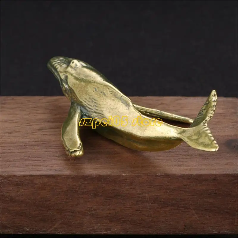 45be Messingwal Mini Figur Fengshui Ornament für Wohnzimmer oder Bürodesktop