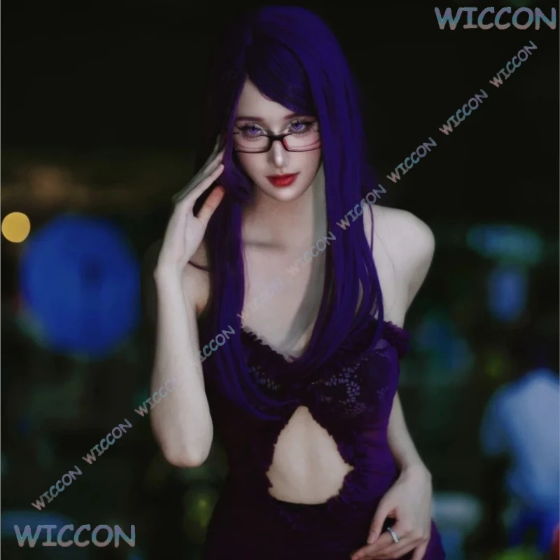 

‌Anime Game Costume Character Tok yoGh oul Rize Kamishiro Cosplay Purple Dress In Stock Outfit‌ Double Penetration Halloween