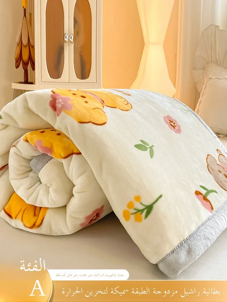 

Утолщенное одеяло Lasseron 2025: Новое офисное одеяло-покрывало для дивана, теплое, из молочного вельвета, с мультяшным рисунком, универсальное, всесезонное.