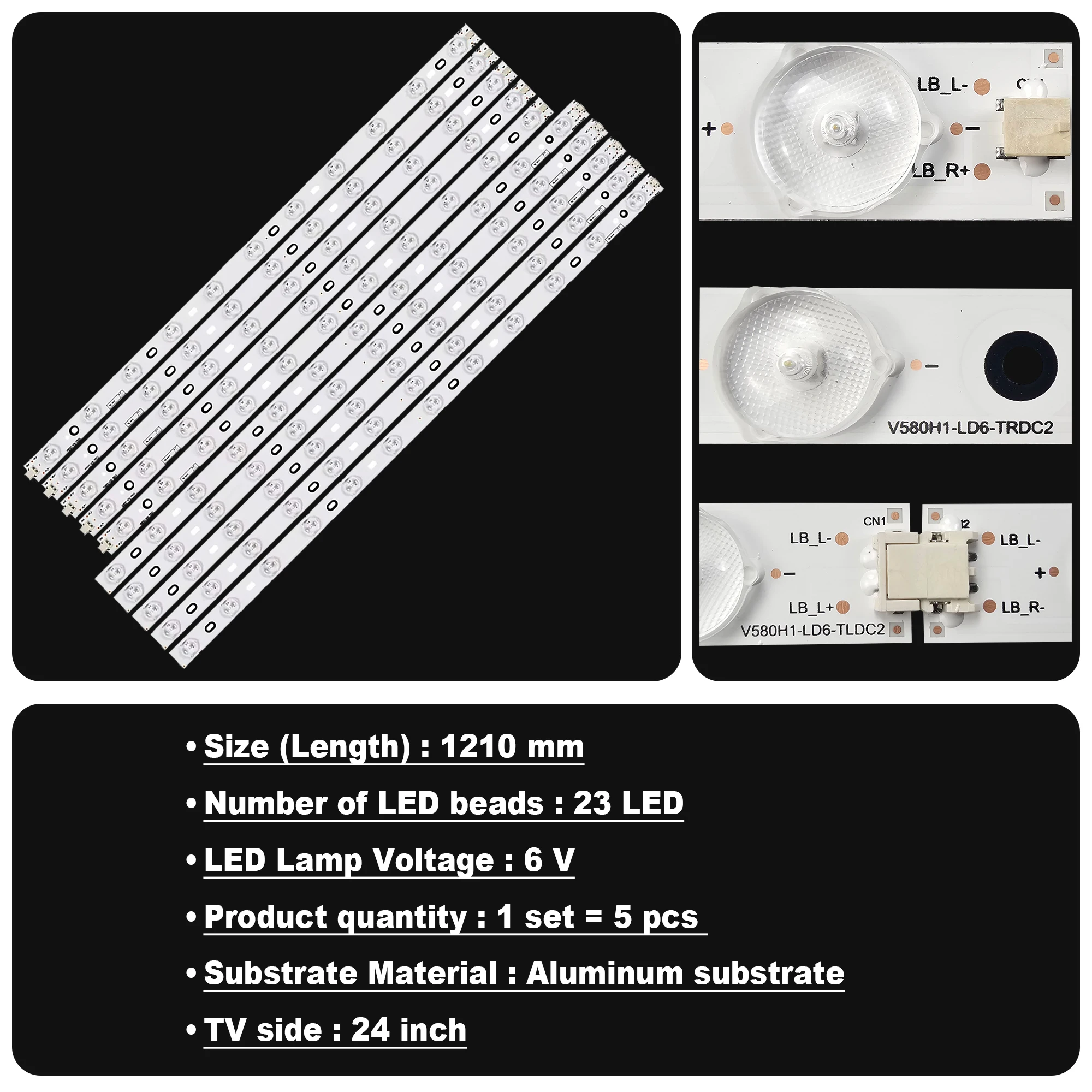 

LED Backlight for V580H1-LD6-TLDC3 V580H1-LD6-TRDC3 LE58E607A P58D33-01 DP58D33 P58D33-00 58L1350U DP58D33 LE58E607 FVD5833