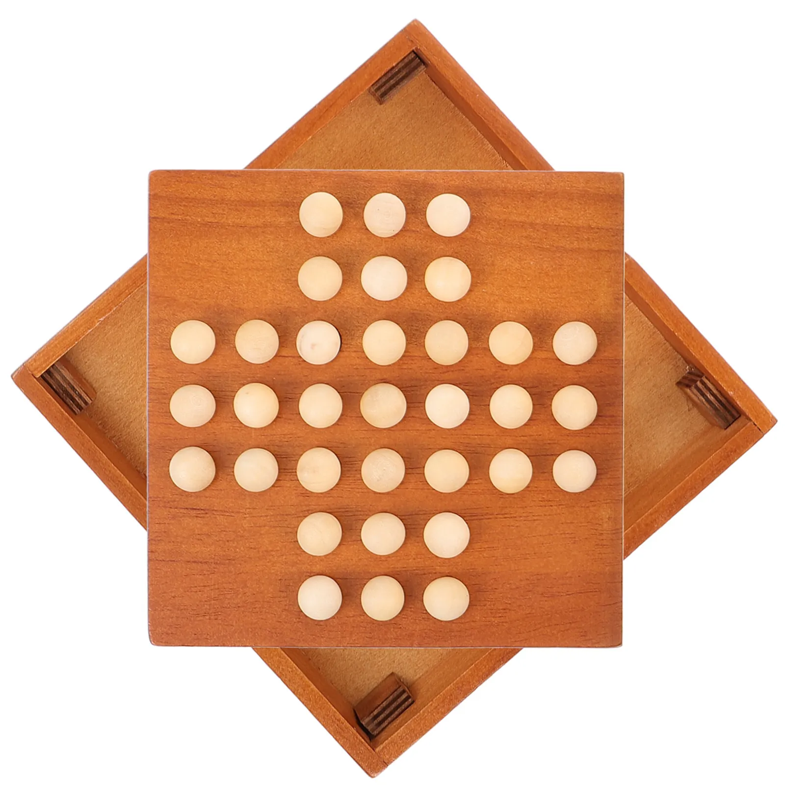 Peg Wooden Board Game Educational Logic Puzzle for Kids Adults Chess Set Creative Thinking Development