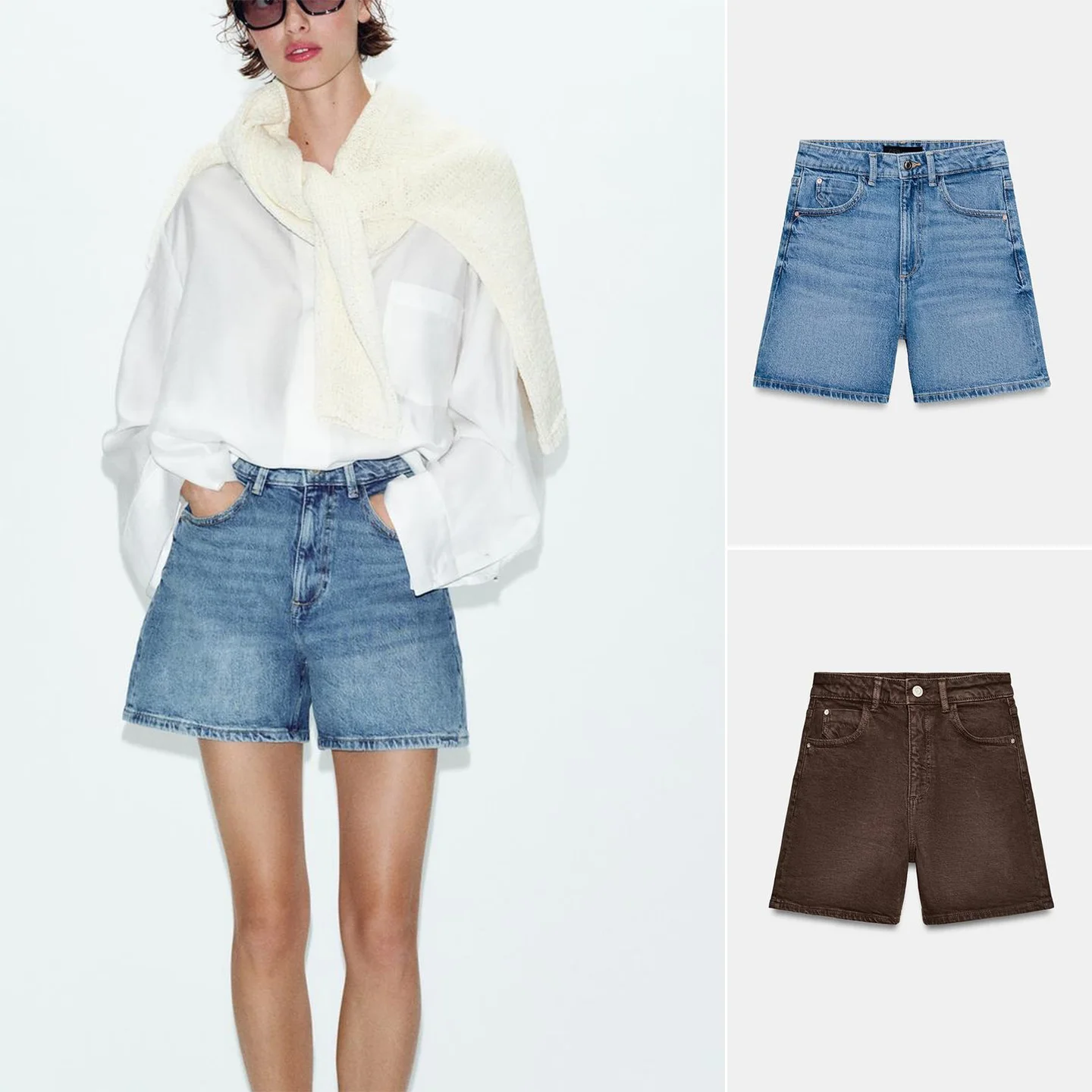 

Summer New Arrival Comfortable High Waist Wide Leg A-Line Denim Shorts Commute Style Women's Fashion Straight Tube Pants