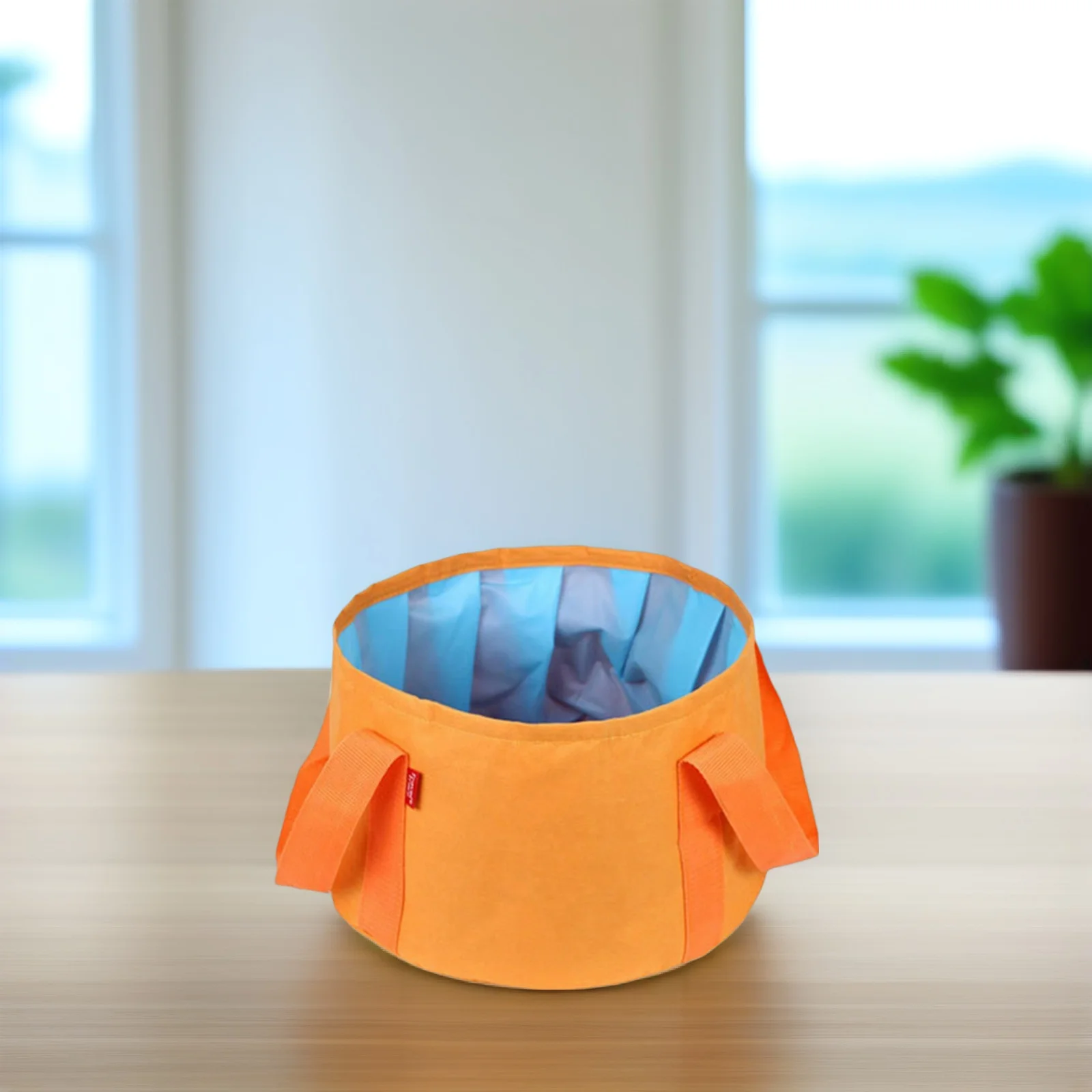 2 قطعة مغسلة قابلة للطي المحمولة 4.5L مقبض مريح مقاوم للماء للتخييم التنزه الصيد الرياضة في الهواء الطلق حوض قابل للضغط