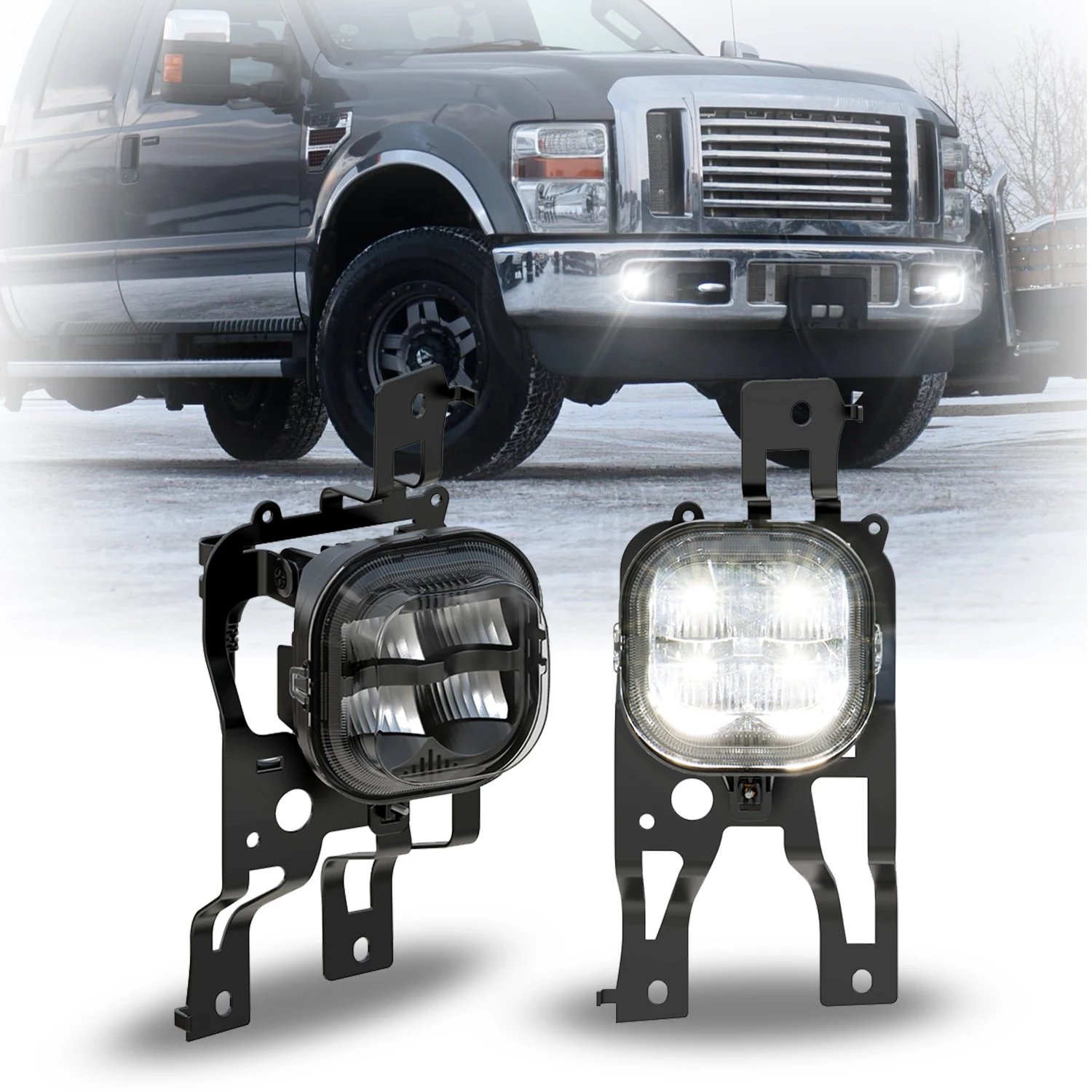 

LED Fog Light For Ford F250 F-350 F-450 F-550 Super Duty 2008 2009 2010 H11 Fog Lamp Replacement 7C3Z-15200-AA 7C3Z-15201-AA