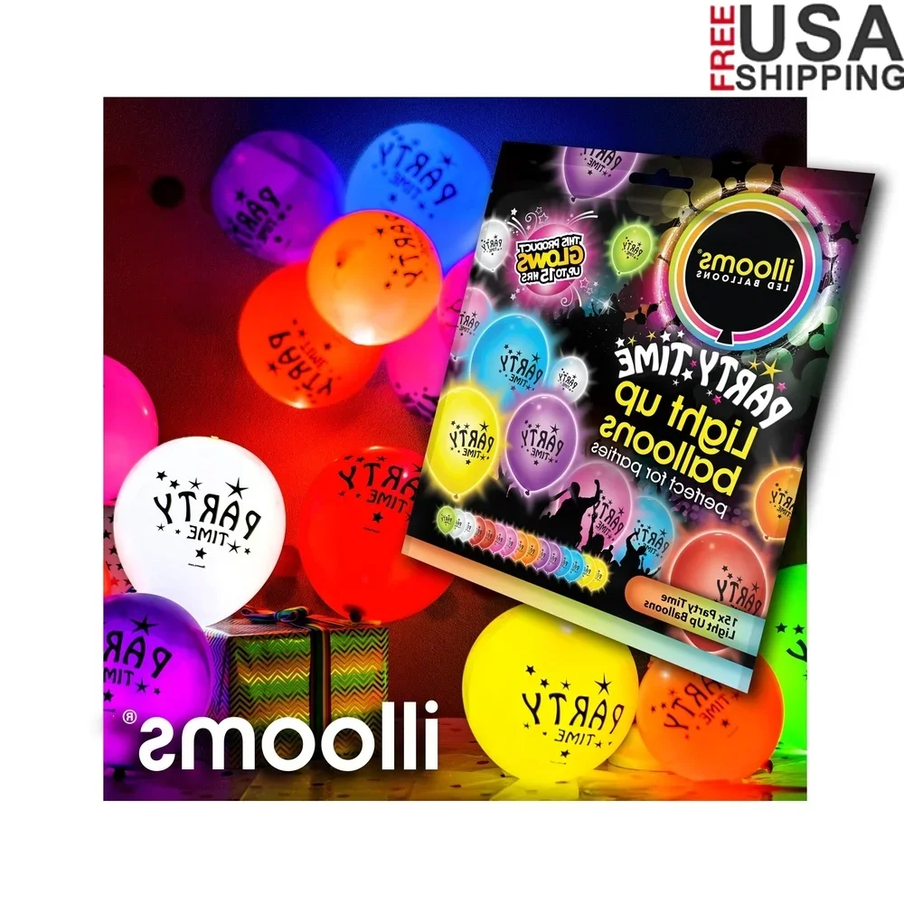 

Воздушные шары со светодиодной подсветкой, время вечеринки, 15, светящиеся латексные шары, день рождения, свадьба, праздник, события, яркие красочные