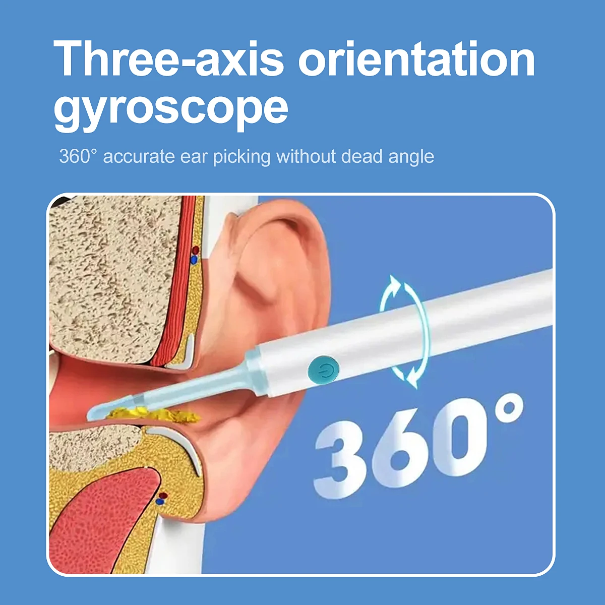 إزالة شمع الأذن - أداة إزالة شمع الأذن مع مجموعة أذن مكونة من 8 قطع - منظف قنوات الأذن مع كاميرا 1080 بكسل - كاميرا الأذن لنظام iOS وAndroid #4