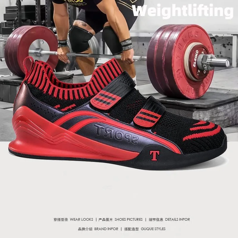 Chaussures de sport unisexes pour hommes et femmes, chaussures d'entraînement de levage de poids, chaussures de sport pour couples, chaussures à nervures dures Squat, marque de luxe, designer, nouveau, 2024