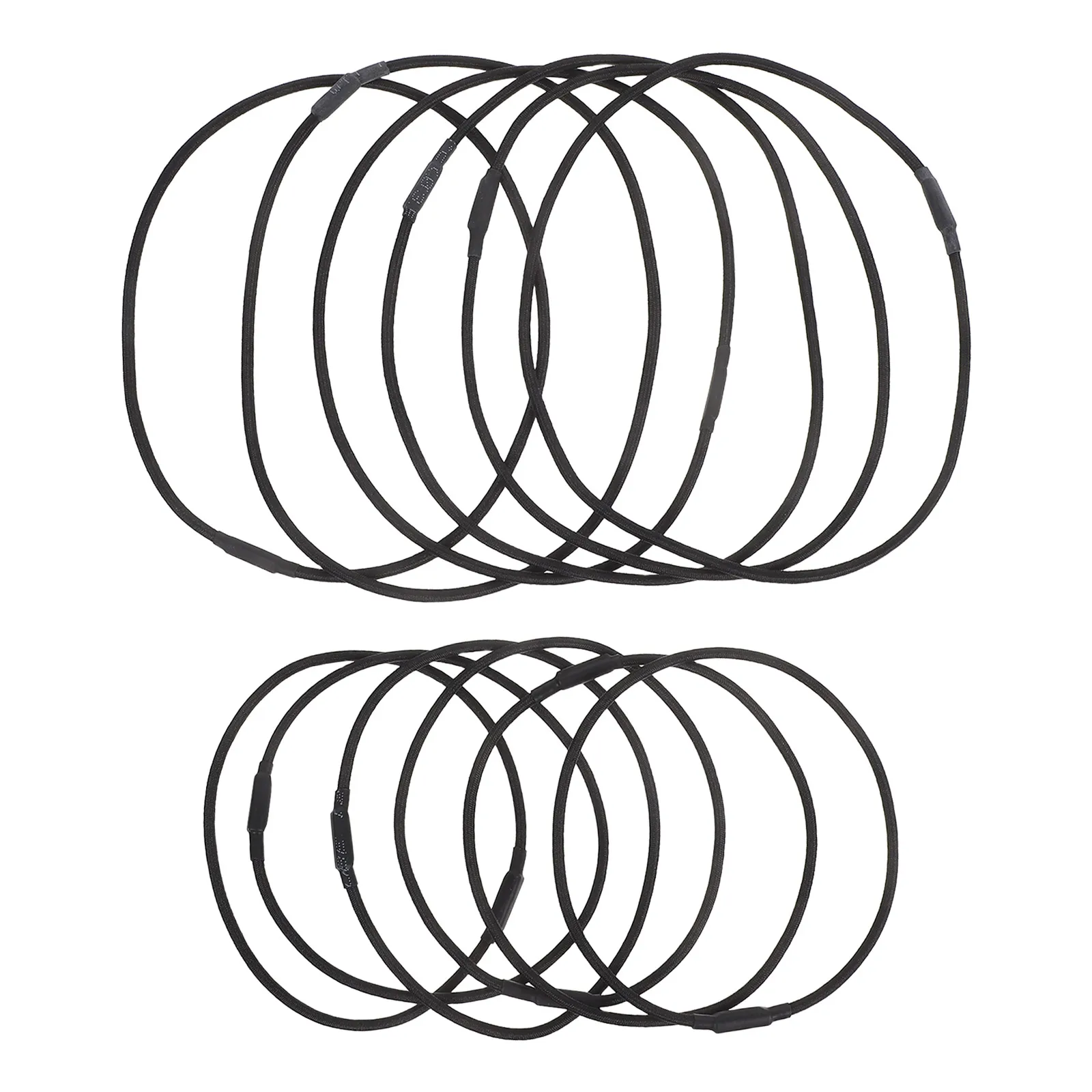 12Pcs Black Rubber Shock Mount Rings for Microphone Elastic Band Replacement Anti-Vibration Clips High Durability Universal