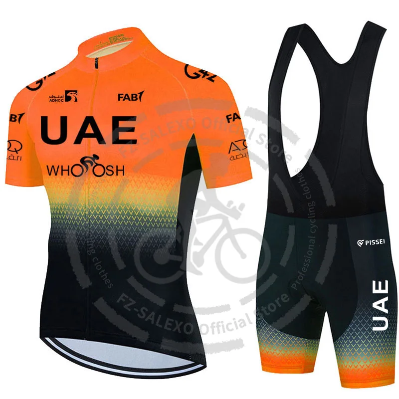 Uae Summer Cycling Jersey Set Men Short Sleeve Bike Uniform Sports Bicycle Clothing MTB Clothes Wear Maillot Ropa De Ciclismo