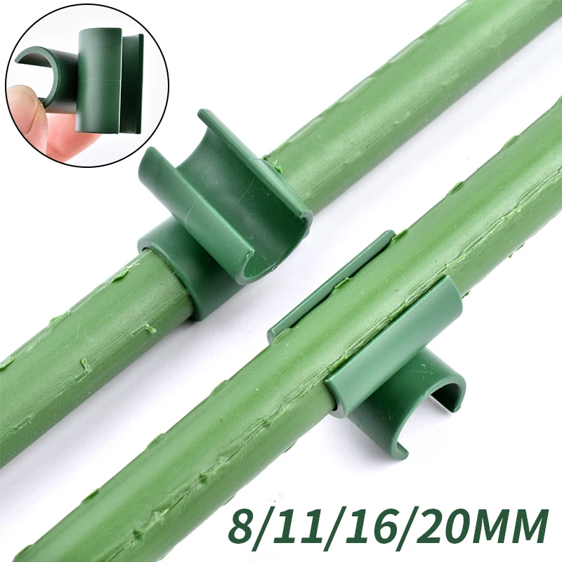 8/10/16/20mm Plant Support Fixed Cross Clip Garden Climbing Rattan Stent Accessories Greenhouse Frame Rod Fixed Clamp Connector