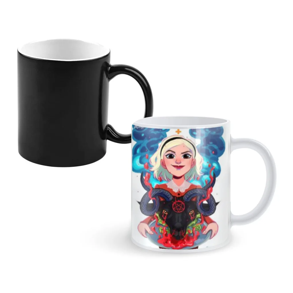 

Sabrinas the little witch Spellman Newest Design Coffee Mugs Heat Color Changing Milk Tea Cup Colorcup For Birthday Gifts