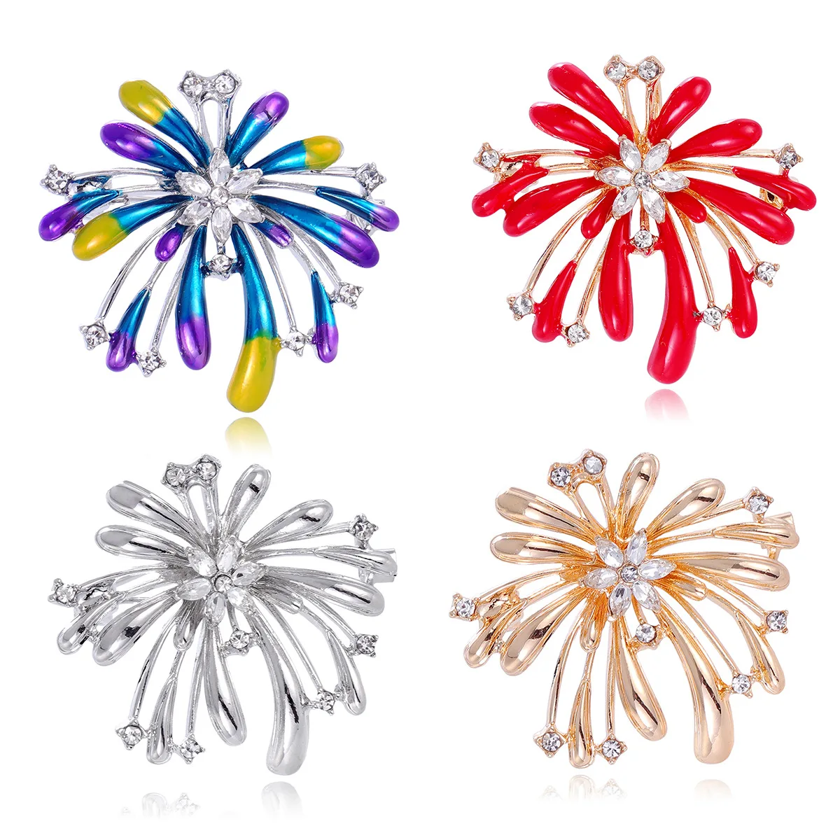 

Firework Tassel-shaped Brooch, High-end Women's Style, Suitable For Both Men And Women, Multi-color Floral Dress, Banquet Lapel