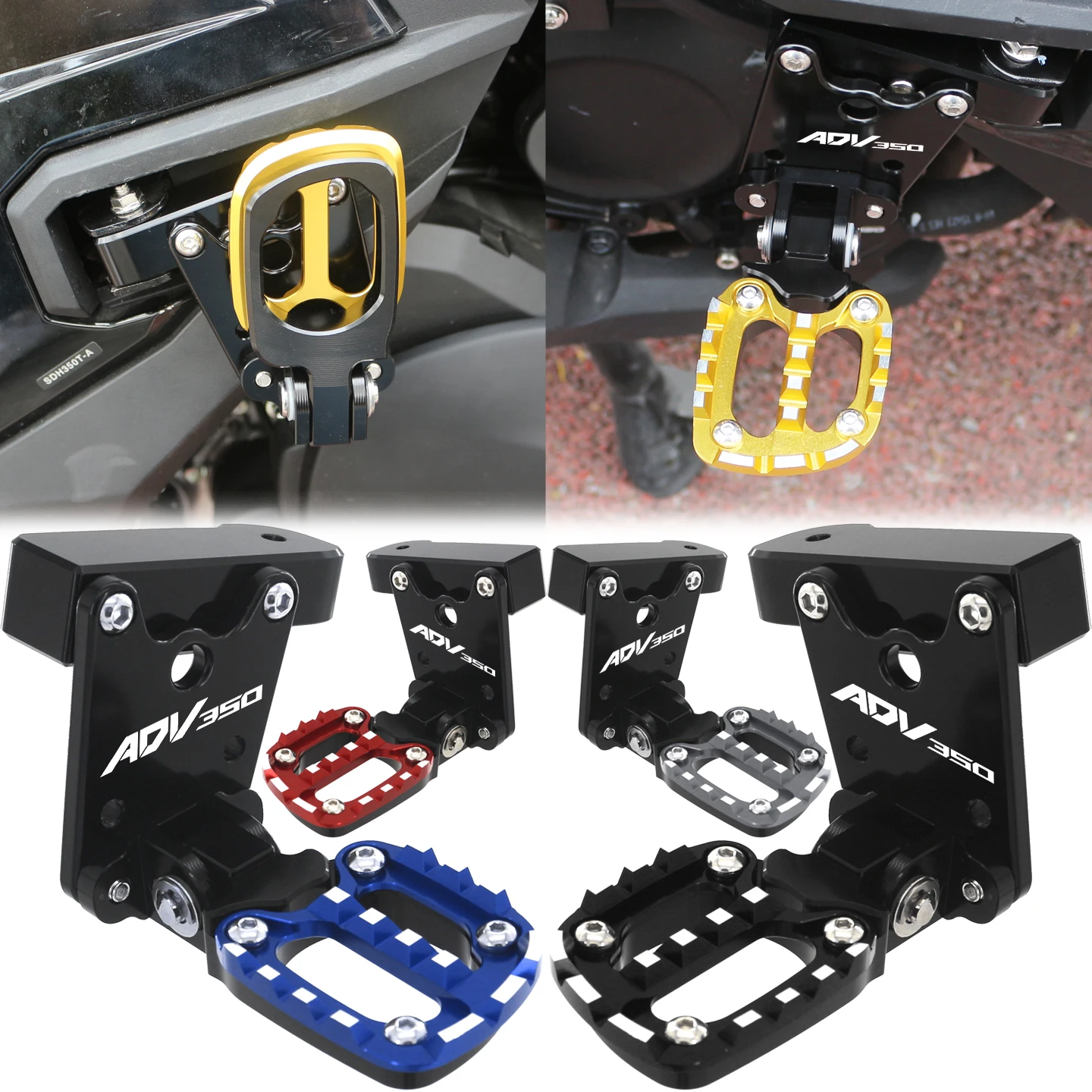 

Подножки для мотоцикла, задние защитные подножки для Honda ADV350 ADV 350 2021-2026, складные, противоскользящие, аксессуары для педалей