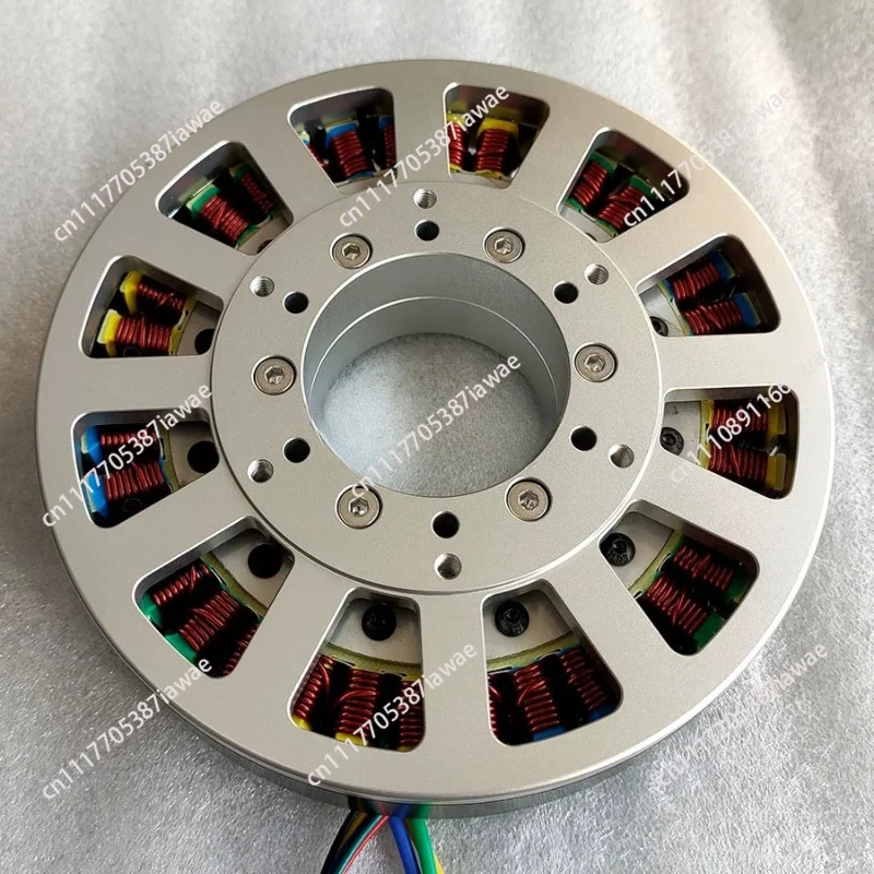 12410 High Torque Density BLDC Motor, Hollow Shaft Pancake Motor for Direct Drive, Ultra-Thin Permanent Magnet Actuator
