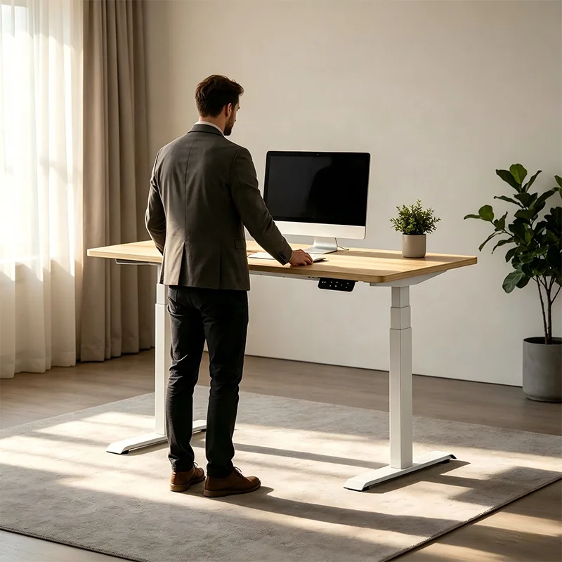 S3060 Triple Motor Electric Standing Desk, Heavy Duty L-Shaped Corner Desk, Industrial Grade Ergonomic Workbench