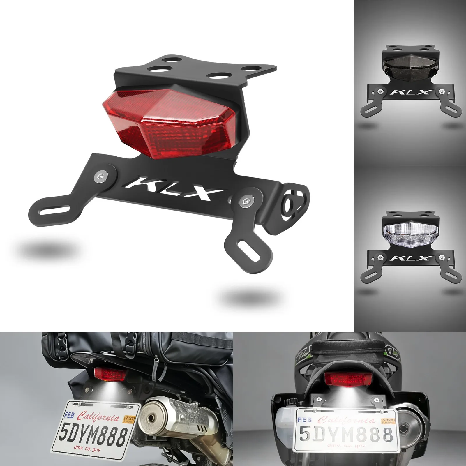 For KAWASAKI KLX300 KLX300SM 2024-2026 Tail Tidy Fender Eliminator with Plug&Play Rear Tail Light