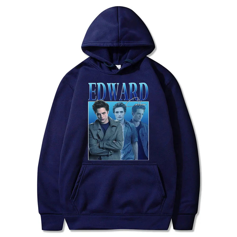 Edward Cullen Hoodies Cotton Hold on Tight Twilight Saga Robert Pattinson Sweatshirts Men Oversized Hoodie Unisex Streetwear