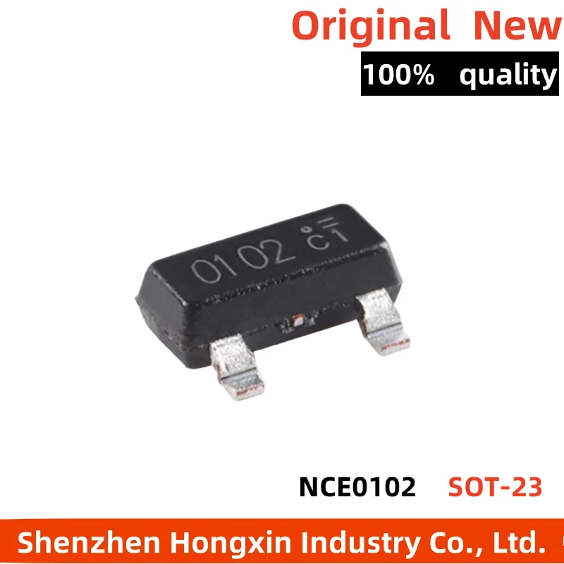 10 pieces of NCE0102 silk screen printing 0102 SOT-23 N-channel 100V 2A enhanced power MOS transistor